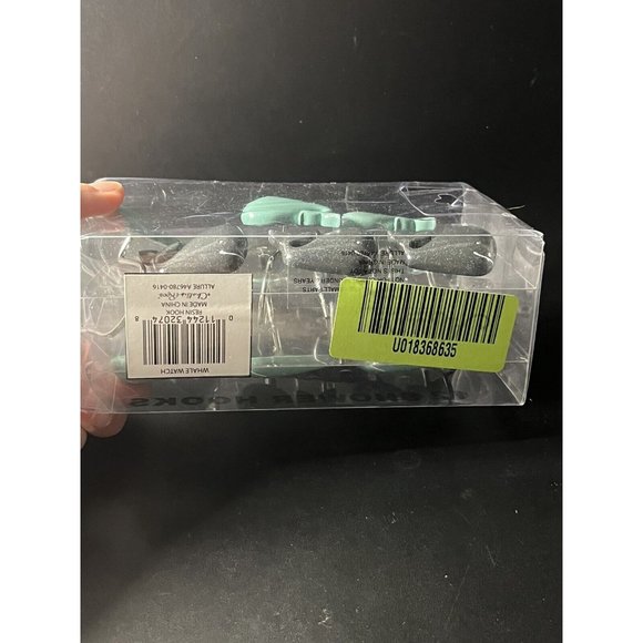 Whale Watch Shower Curtain Hooks Turquoise & Dark Gray Or Black Set of 12 NIB - Picture 8 of 8